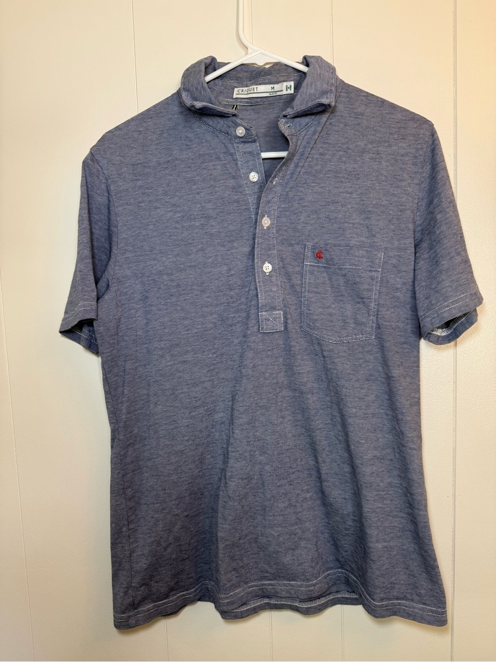 Criquet Men's Medium 100% Prima Cotton Short-Sleeve Polo